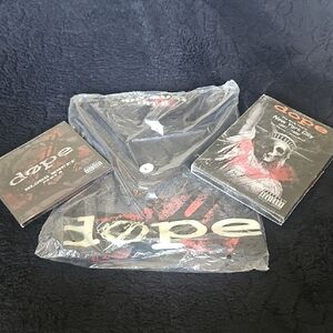 DOPE Adults Tee - Black with Red Highlights-CD Blood Money-Deluxe Edition DVD